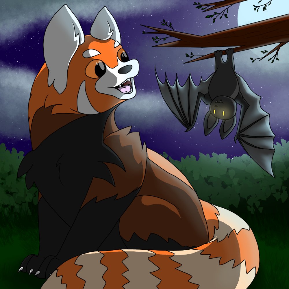 RPandorus's tweet photo. Something for the spooky month. Bat fren :) https://t.co/v0JyNs3k3m