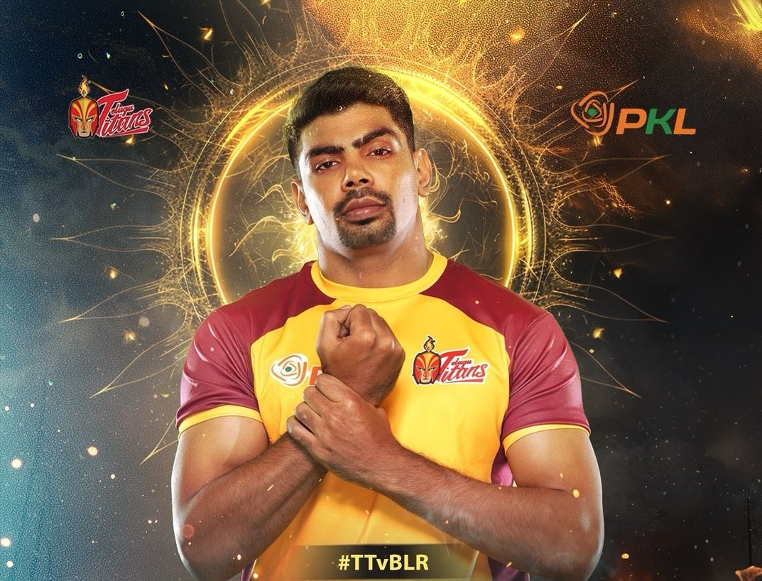 raghavasalla's tweet photo. Finally #TeluguTitans first  win 🥲
Defence:☠️📈 Rading:🗿🔥 https://t.co/89JaZhkwKe