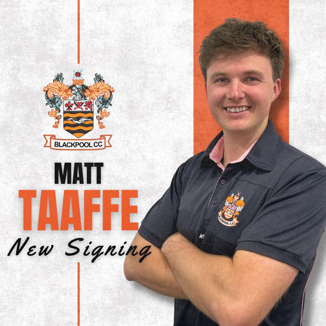 BlackpoolCC's tweet image. ✍🏻 | Transfer News 

We are delighted to announce the signing of Matt Taaffe from Lytham CC.

@MT23___  is an excellent top order batter, who brings a wealth of experience and talent to our club.

We can’t wait to see him in action at Stanley Park.

#UTP