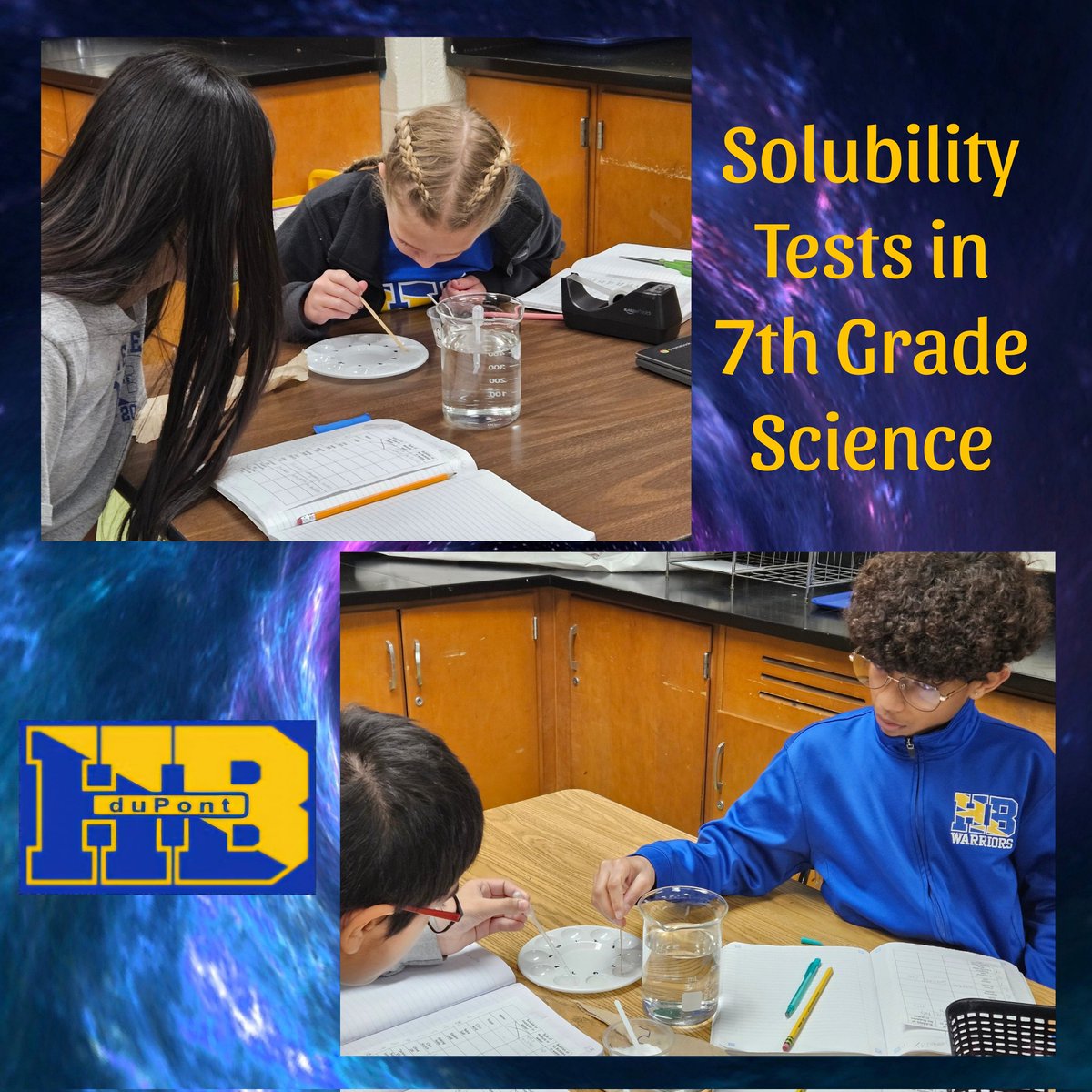 MTassmer's tweet photo. Students were hard at work trying to identify which bath bomb ingredient was floating in the water...using solubility testing, they've narrowed it down to two possibilities!
#WarriorStrong #bold #RemarkableRedClay #ScienceRocks #OpenSciEdEs https://t.co/NDr9UNfuT4