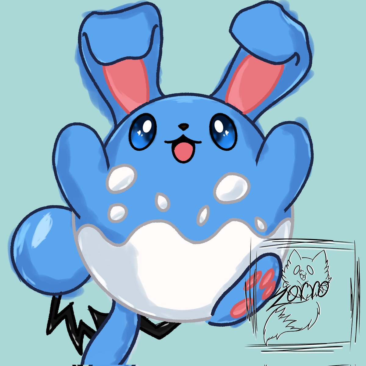 ZorroDC2's tweet photo. De verdad que parece huevo kinder 
😅

#digitalart #DigitalDrawing  #dibujodigital  #dibujo #dibujoacolor #Pokeart #Pokemon https://t.co/s3SP83HCf9