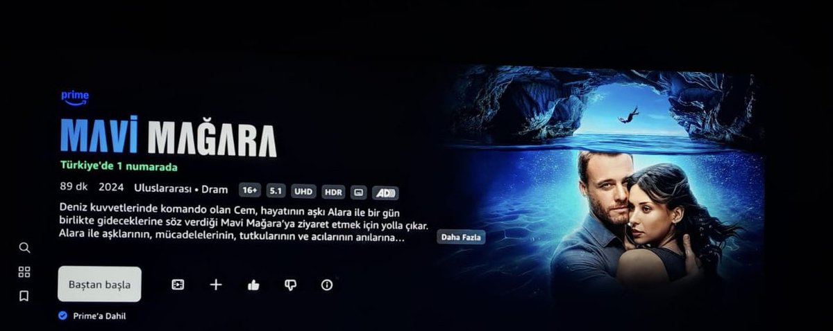 uckardesmiray's tweet photo. Hikayesiyle oyunculukları ile  kalbe dokunan bir film olmuş herkesin emeğine sağlık #MaviMağara #KeremBürsin https://t.co/o6zRzVYDKd
