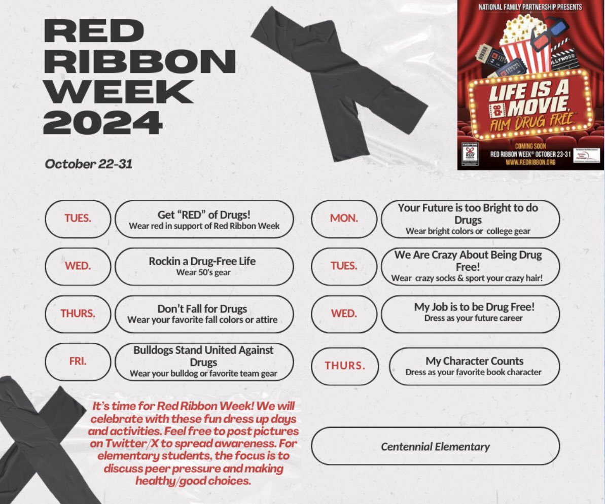 Red Ribbon Week kicks off next week ❤️🚂❤️. We are excited to celebrate healthy choices and avoiding peer pressure. #allaboardalltogether <a href="/HumbleISD_CBS/">HumbleISD_CBS</a> <a href="/HumbleISD_CE/">Centennial Elementary</a> <a href="/LillyDoddie/">Doddie Lilly</a>