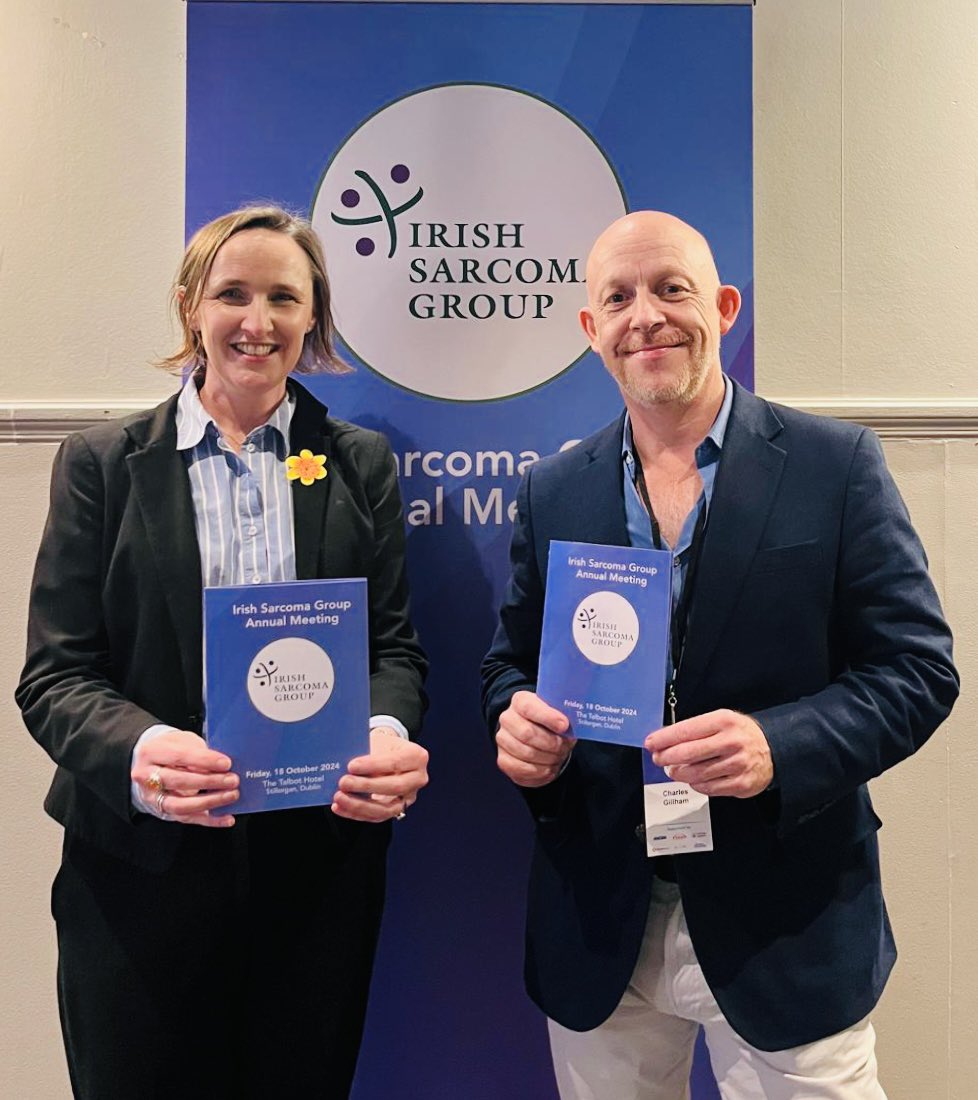 AmyNolanDublin's tweet photo. I attended the “7th @IrishSarcoma Group Meeting” today.

Thanks to everyone for detailed discussions on comprehensive multimodal &amp; multidisciplinary care models across Ireland &amp; UK for sarcoma cancer patients. 🇮🇪🇬🇧👏🏼

Shout-out to @charles_gillham for his closing remarks. 🫳🏼🎤🔚 https://t.co/4wbDf5aWwb
