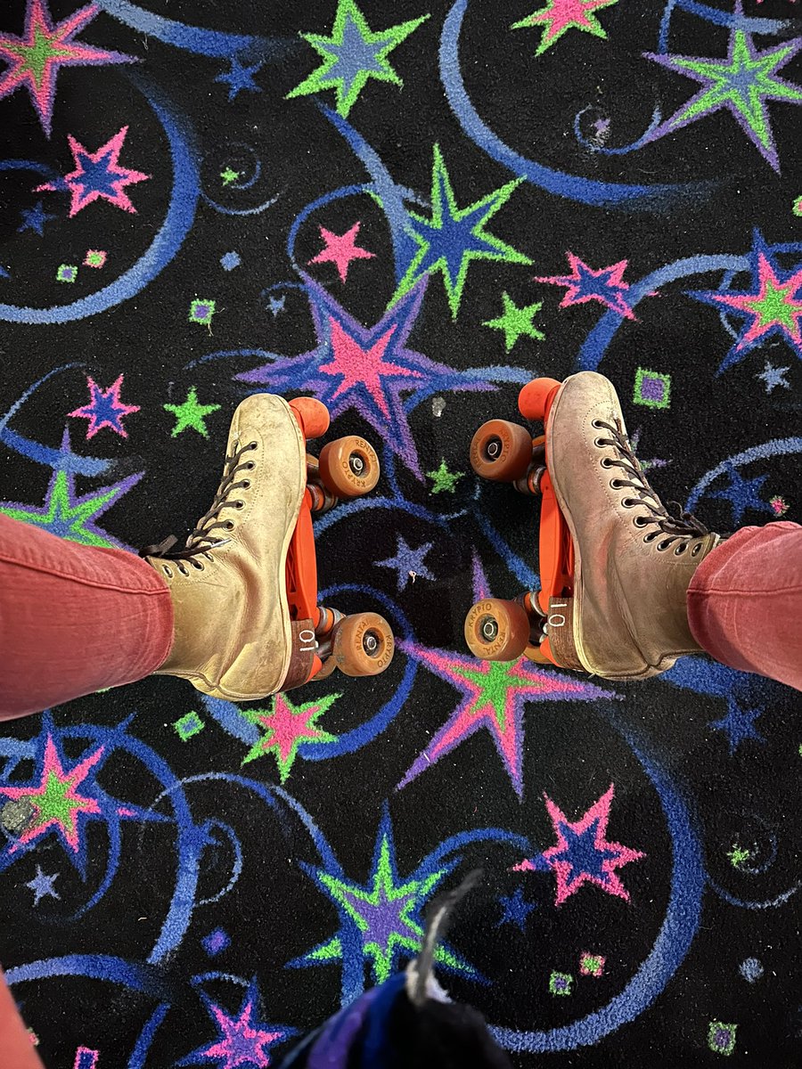 Unsurprisingly turns out I prefer blades to wheels and ice to carpet. But it was fun watching people who are good at this.