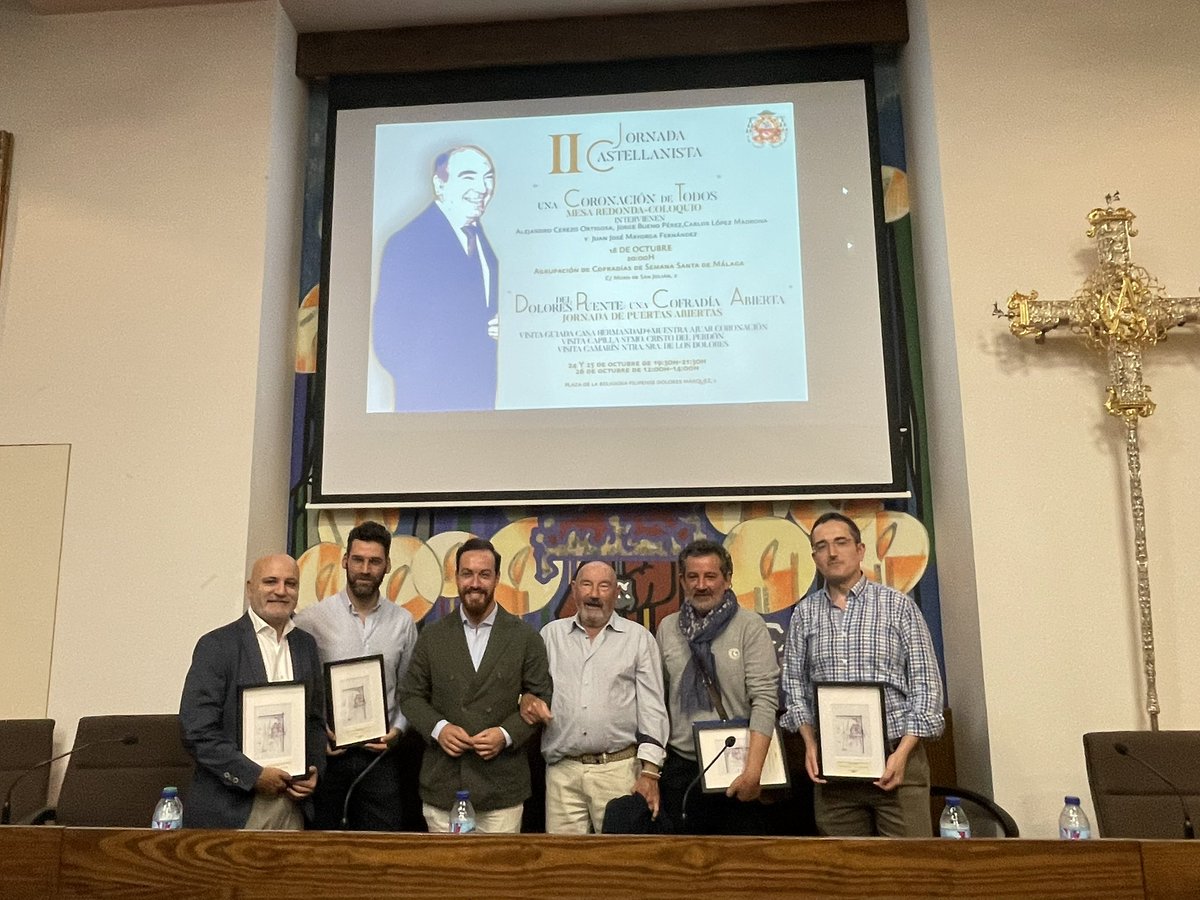 doloresdlpuente's tweet photo. 📸Imágenes de la II Jornada Castellanista, “Una Coronación de todos” celebrada en @cofradiasmalaga en la tarde de hoy. 

Agradecemos a los participantes sus aportaciones que nos han permitido recordar la Coronación de la Virgen de los Dolores. 

#CofradíasMLG https://t.co/tIaBUidM9x