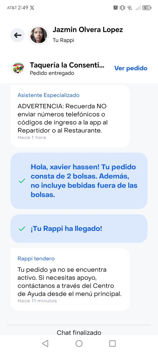 hazzen_hs's tweet photo. @RappiMexico  atención dicen que entregan y no llega nada ojalá y pueda hacer algo al respecto #ratera #ambriada https://t.co/aXxwiYPXXQ