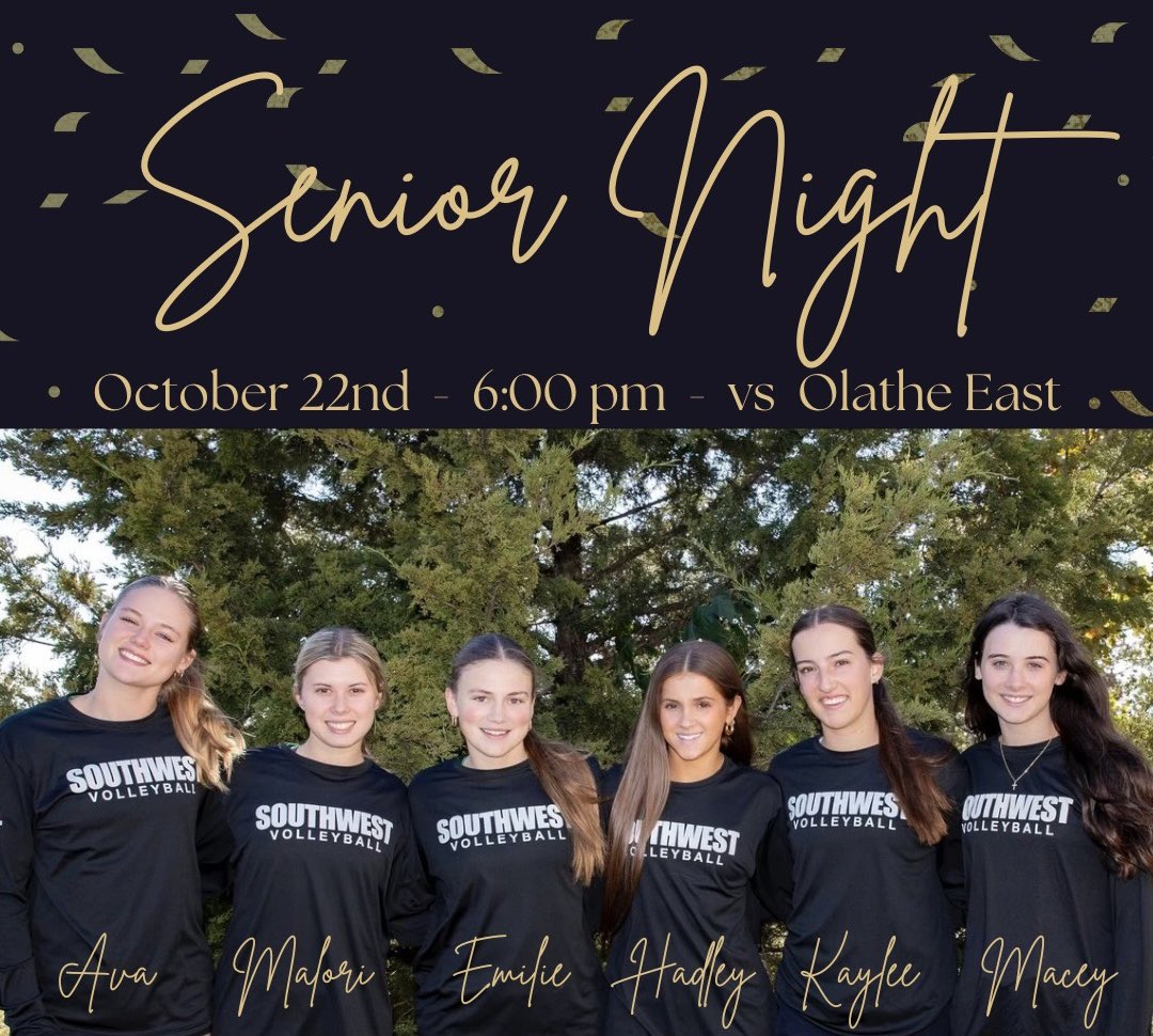 bvsw_volleyball's tweet photo. Mark your calendars and come celebrate these 6 amazing seniors with us! 

🗓️ October 22nd
⏰ 6:00 pm
📍 @ BVSW

#ALLin #bvswvolleyball #seniornight @janellepickertphotography https://t.co/jfkKKwqugH