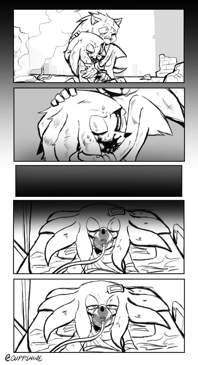 Cuppshine's tweet photo. #sonknuxWeek Day 5 - Injury (MY CHOICE)

A mission went horribly wrong, causing Knux to end up seriously injured. Luckily, Sonic was with him at that moment.

And with this drawing this challenge ends. I will be waiting patiently for the next #sonknux Week! #SonicTheHedgehog https://t.co/2LomAYXKe6