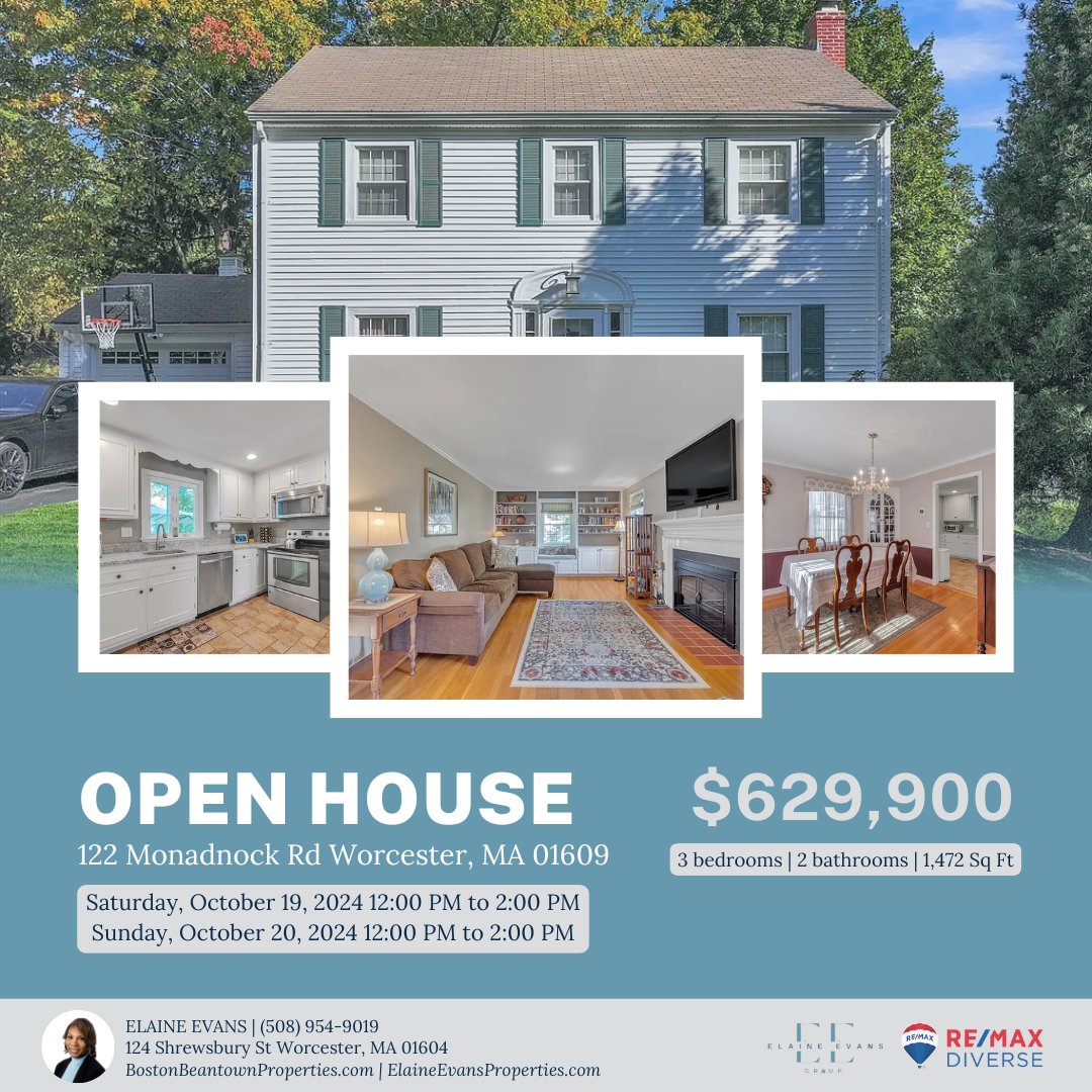 hotstf's tweet photo. 🔑 Open House Alert! 🏡

Join us this weekend at 122 Monadnock Rd, Worcester, MA! 

📅 Saturday, October 19, 2024, from 12:00 PM to 2:00 PM
📅 Sunday, October 20, 2024, from 12:00 PM to 2:00 PM

Discover this charming 3-bedroom, 2-bath home with 1,472 sq ft, priced at $629,900. https://t.co/lKepo5soV5