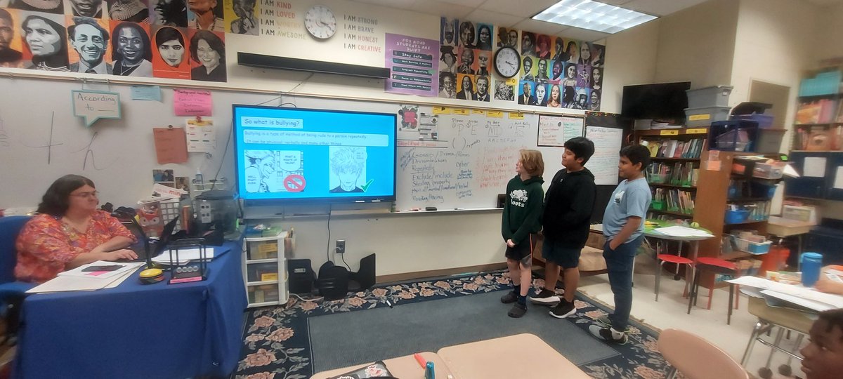 SEL in action!  
Fox Road stands against bullying!
Ms. Schott's 5th grade class presented presentations!