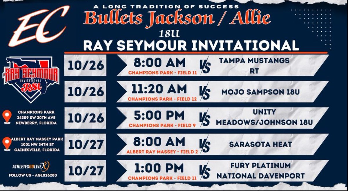 Come out and watch us next weekend