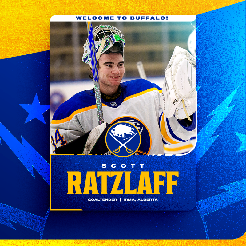 BuffaloSabres's tweet photo. We have signed goaltender Scott Ratzlaff to a three-year, entry-level contract! ✍️

→ https://t.co/Sd3X4pCwK2