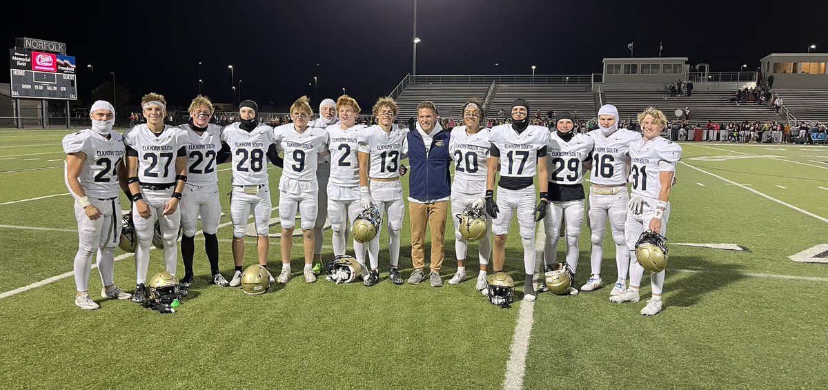 The annual DB picture. What a pleasure it is to work with these guys each day. 

<a href="/ElkhornSouthFB/">Elkhorn South Football</a> 

#HeyDBs #RollStorm
⚡️🏈😤💪🏼
