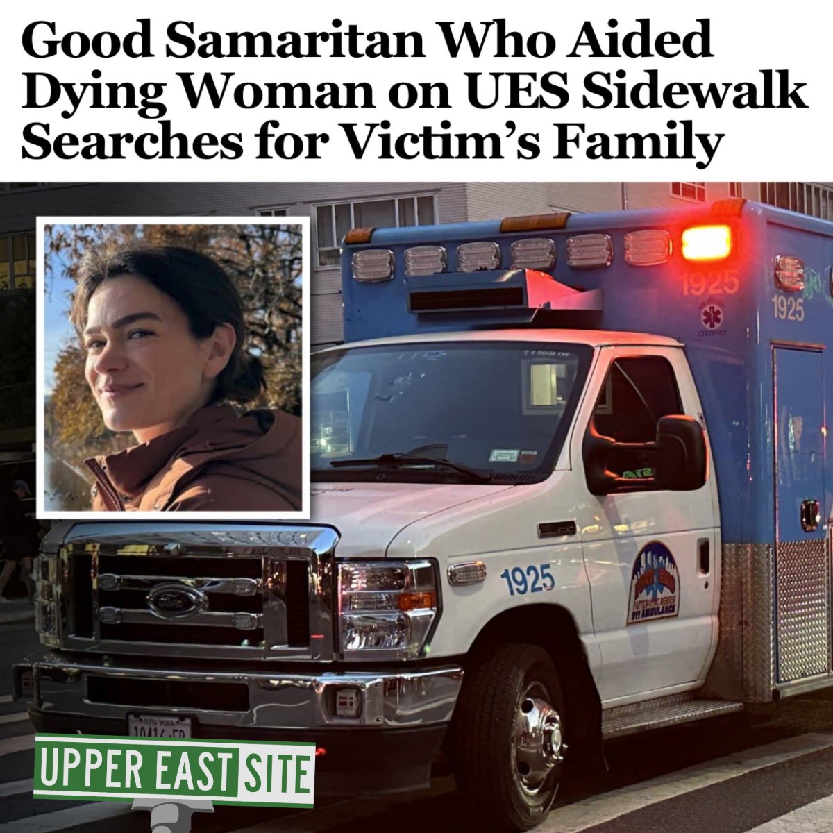 uppereastsiteny's tweet photo. The good Samaritan wants the woman’s family to know that the Upper East Side came together to help during their loved one’s final moments.

https://t.co/vlB9M2aUNO https://t.co/f9ppqoOhGp