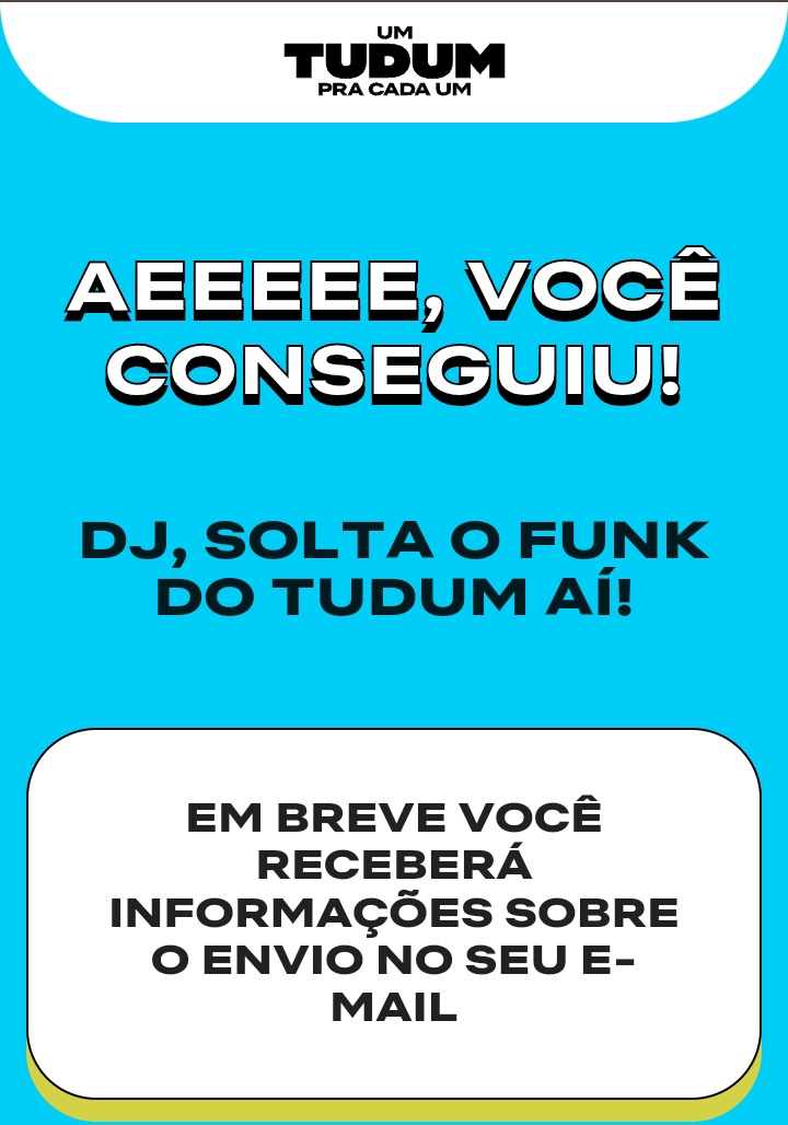 Vocês conseguiram pegar? 
#TUDUMNaLata