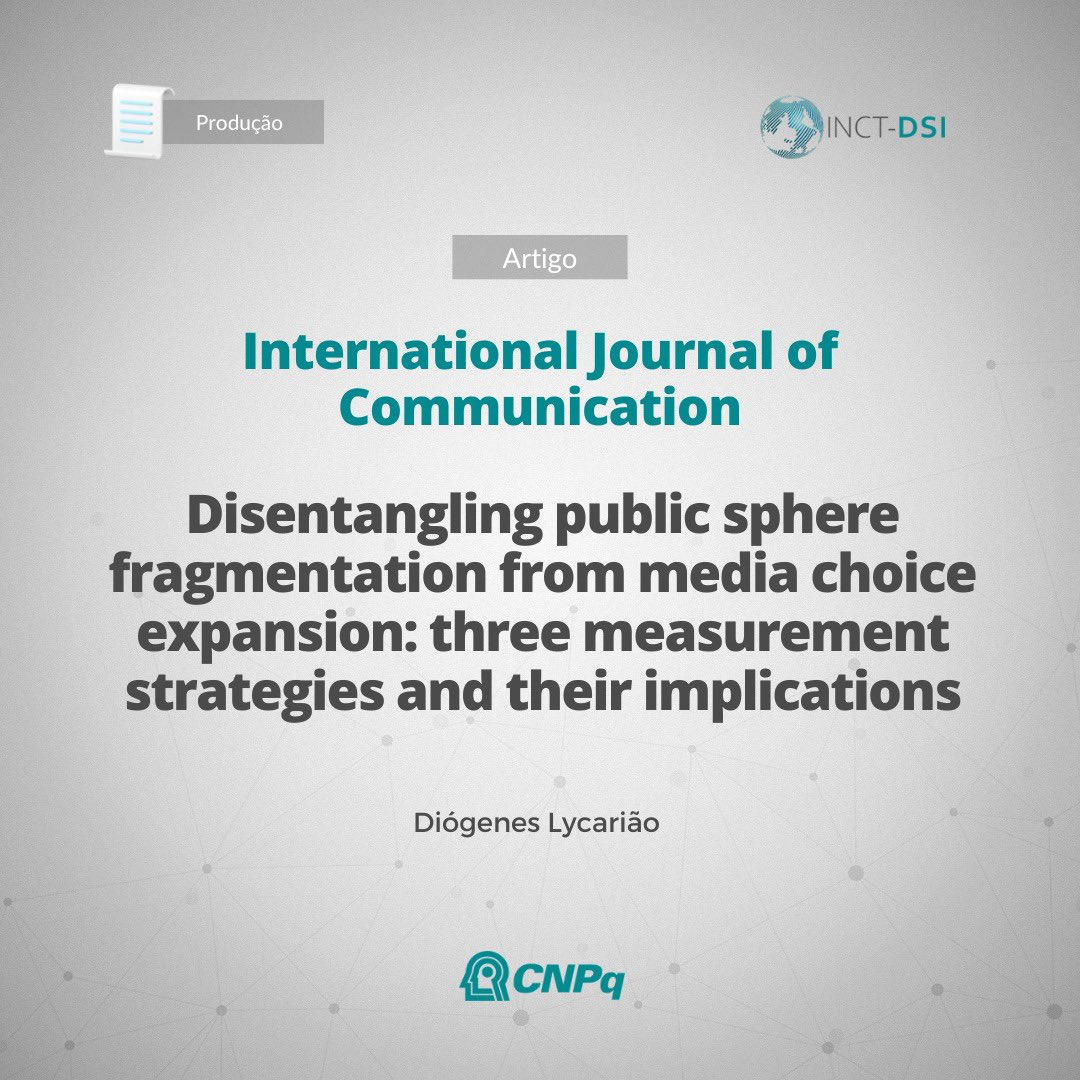 A ampliação dos canais pelos quais se informar e se entreter tem realmente levado à fragmentação da esfera pública?

Ainda que seja a hipótese de muitos estudos, Diógenes Lycarião identifica que essa literatura apresenta suposições e metodologias conflitantes. 

👇