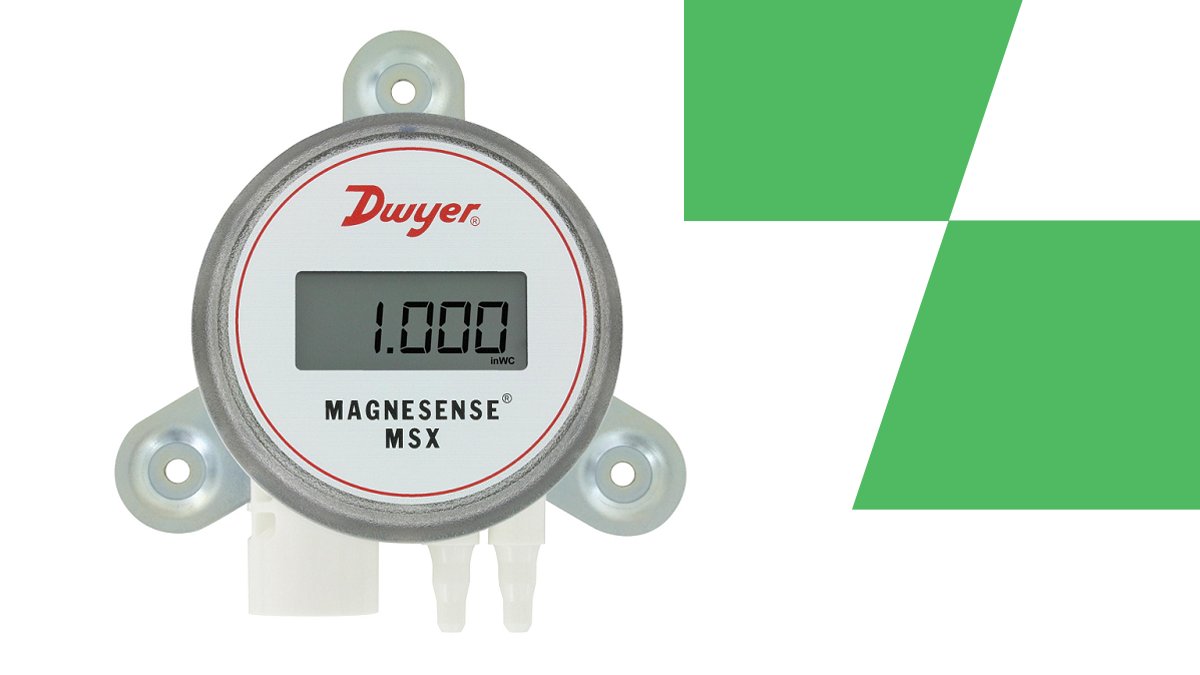 The #DwyerOmega Series MSX Magnesense® differential pressure transmitter is designed for control applications. It senses, measures, and transmits a signal to another device, such as a local alarm or control system. 
Learn more: bit.ly/4ePmLR8