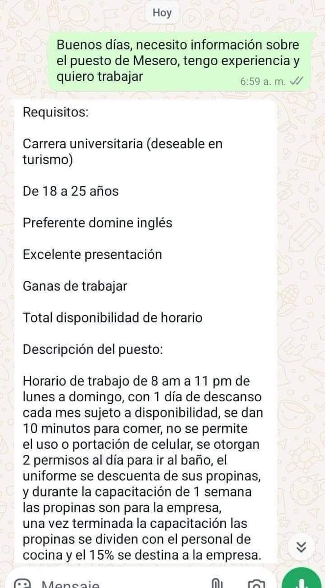 Se me fueron las ganas de trabajar.