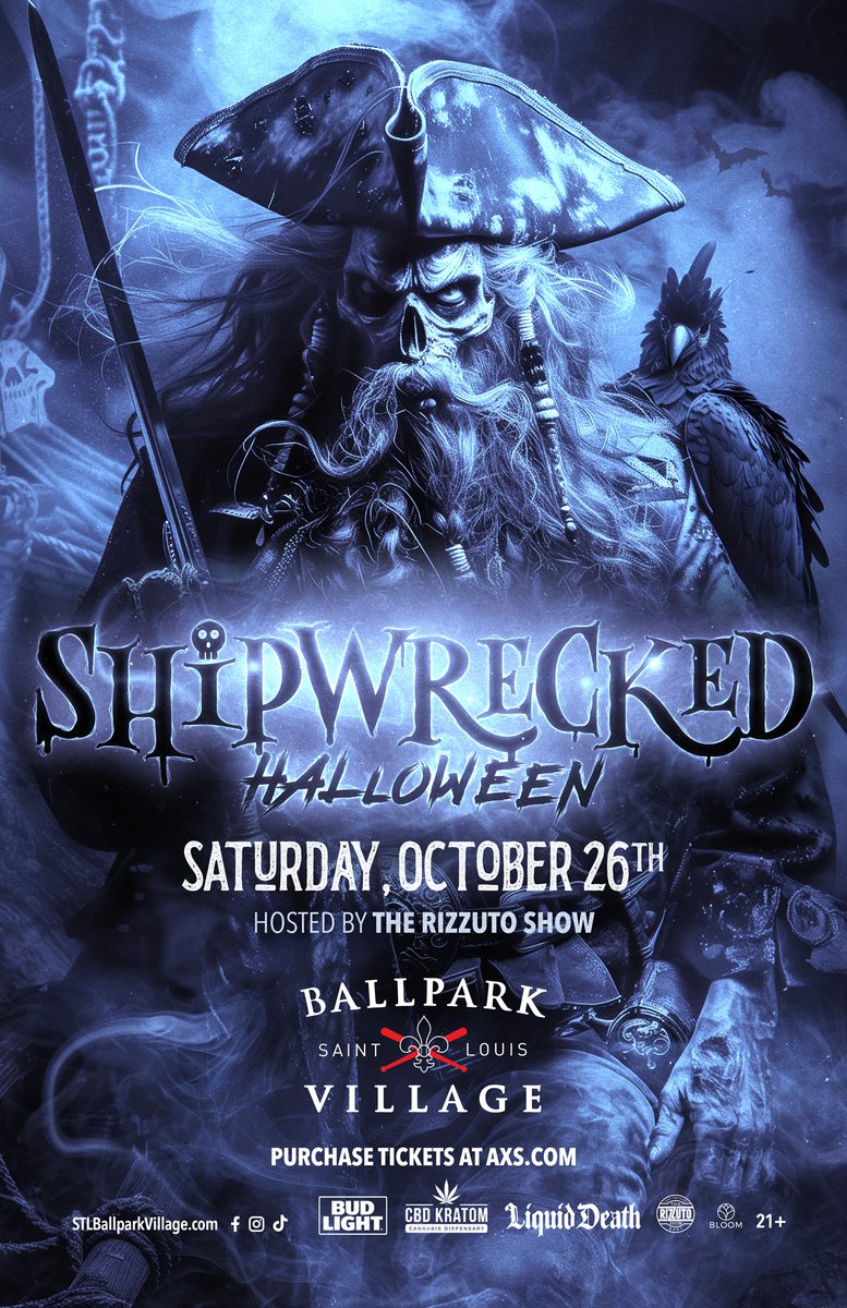Don’t miss <a href="/BPVSTL/">STL Ballpark Village</a>’s “Shipwrecked Halloween Party” – hosted by The <a href="/RizzShow/">THE RIZZUTO SHOW</a> NEXT Saturday, October 26th! 

Featuring live music from <a href="/MoonValjeanHere/">A MOON Of Many Hats</a> and The Teenage Dirtbags and more!  

Find all the details now at 1057thepoint.com!