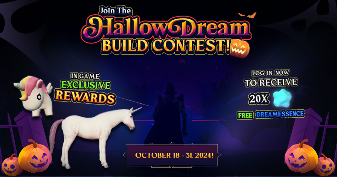 🎃 The HallowDream Build Contest is LIVE! 🎃
Show off your spooky building skills in DreamWorld and win epic rewards! 🏰👻 Head over to our Steam Page👉 bit.ly/3C243HC For all the details and start creating your haunted masterpiece today! 🦄✨