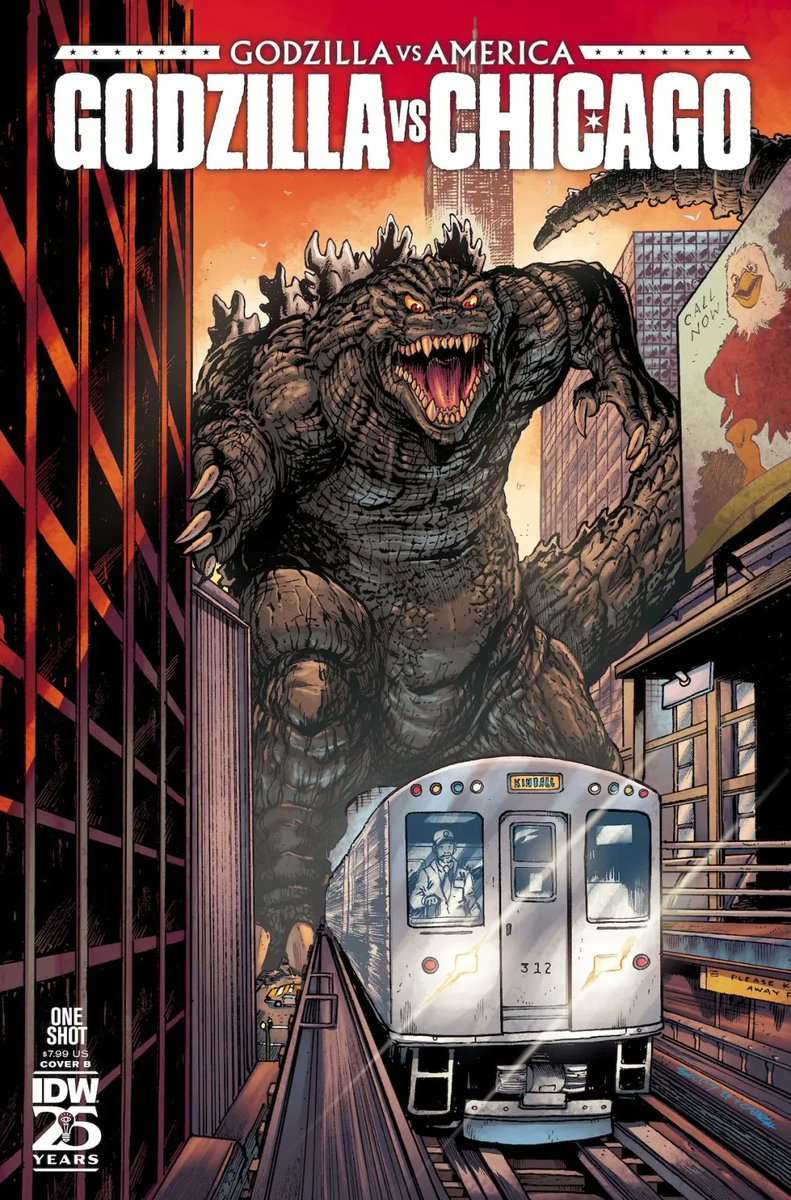 IDW Comic Series: #GODZILLA vs. #AMERICA - 
“Godzilla vs. America” is pulling in creators associated with each city to work on those respective issues.

“Godzilla vs. America” is one of the more direct attacks Godzilla has made on another country, specifically going after the