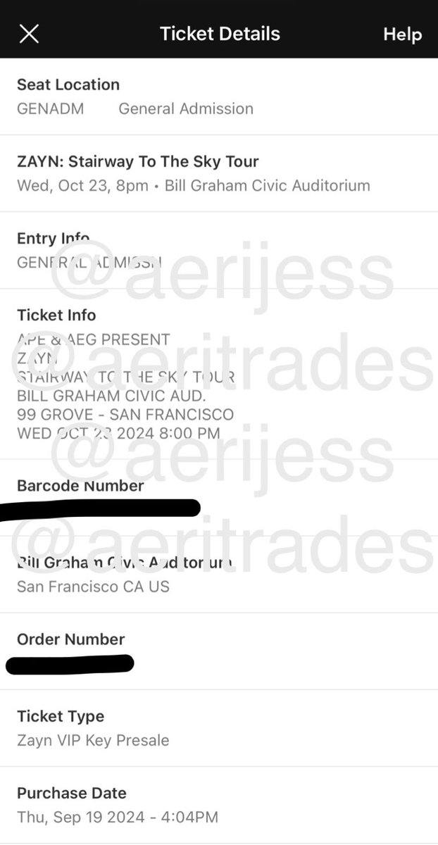 aeritrades's tweet photo. WTS SF ZAYN STAIRWAY TO THE SKY TOUR TICKET 

🌟General admission - San Francisco
🌟$100.7 via pp/venmo (unless using g&amp;s)
🌟Can send more proof if needed!
🌟Please DM if interested :)

#ZaynMalik #ZaynSTTSTour selling concert vip key presale room under the stairs bill graham https://t.co/DxXzRZoC2P