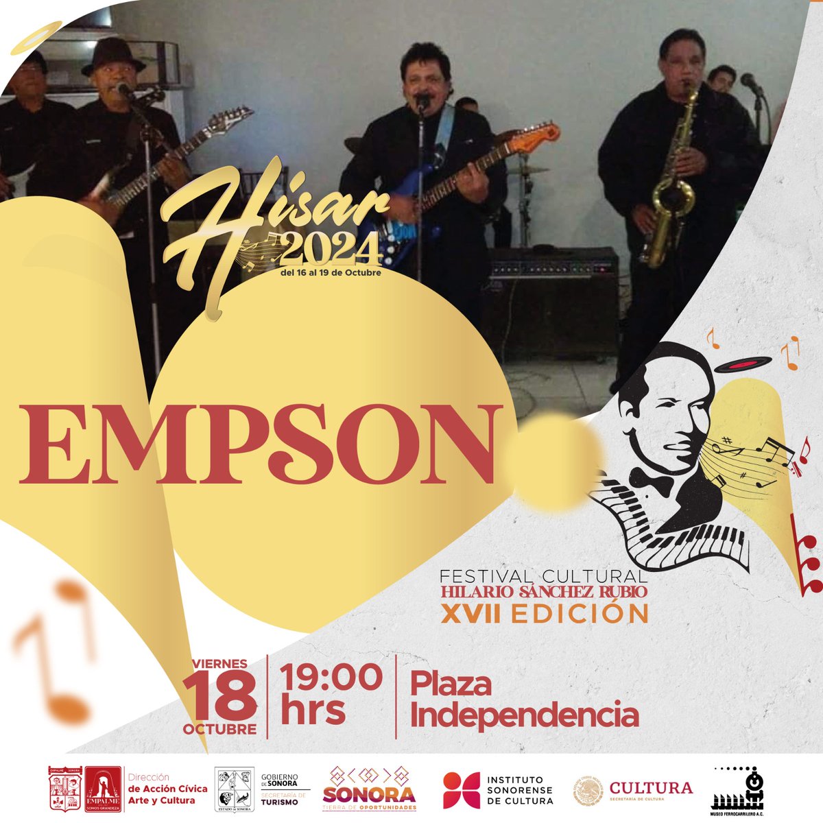 LuisFuentesAg's tweet photo. 📢 ¡Conoce la cartelera artística de la XVII Edición del Festival HISAR 2024!

Disfruta en familia de una experiencia única, llena de música y diversión para todos.
No te pierdas el impresionante ✨#MappingShow 

🕣19:00 horas 
📍Plaza Independencia 

🎶🎨 ¡Los esperamos! https://t.co/IYnshfxBCz