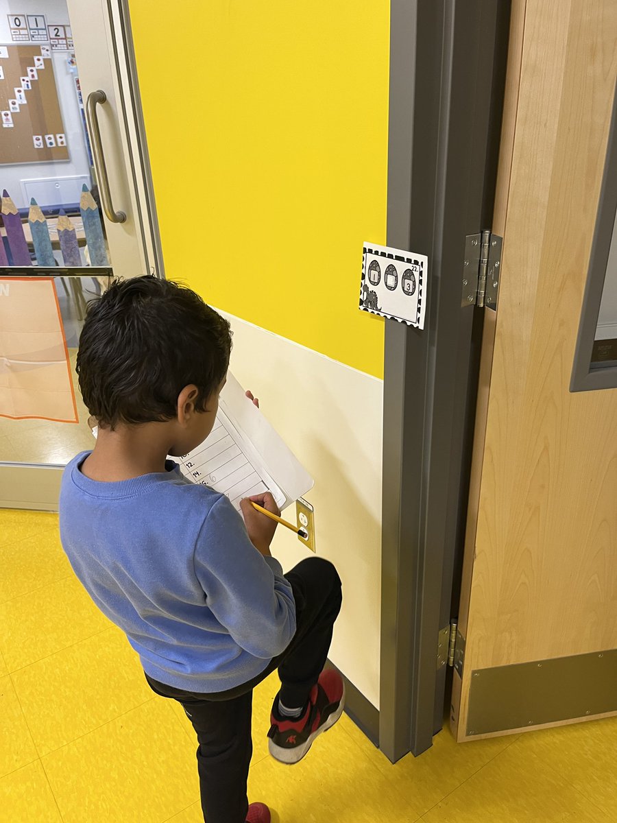 We did our first number scoot today. The grade ones loved moving through the Yellow House as they identified missing numbers. @westbedfordPP_6
