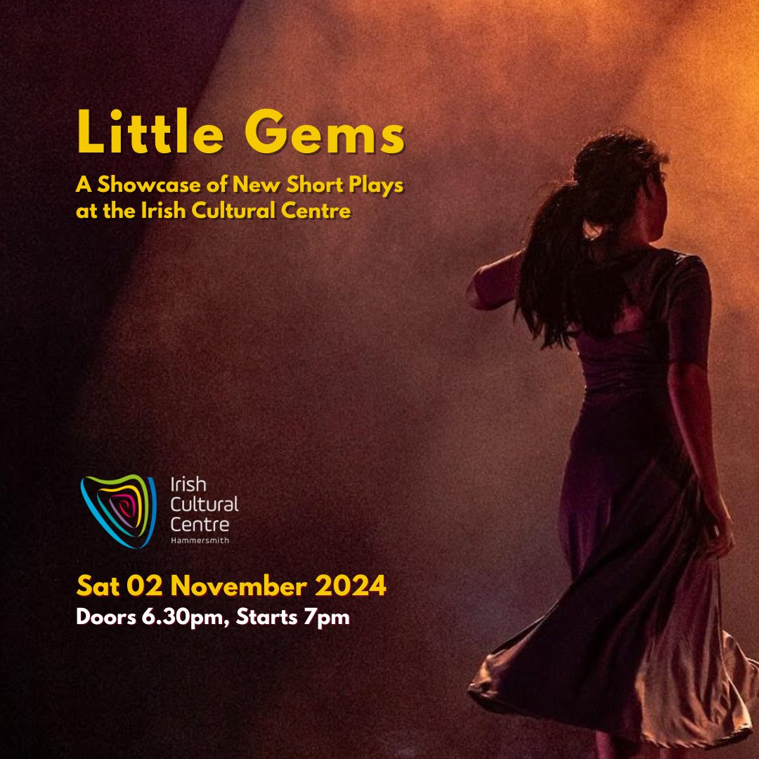 🎭✨Little Gems returns to the ICC on 2 Nov with a mix of comedy, drama &amp; intrigue! 10-min plays by talented writers from our workshops, curated by <a href="/ConorMontague1/">Conor Montague</a>. Expect twists, laughs &amp; thought-provoking tales! 🎟️Early booking advised. #NewTheatre irishculturalcentre.co.uk/event/little-g…