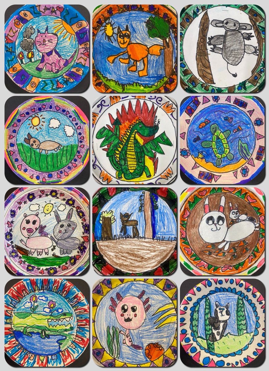 Mrs. G's BBP Artists (@mrs_bbp) on Twitter photo Grade 2 explored pottery artifacts from various cultures & time periods to inspire their plate designs! They illustrated patterns featuring wildlife or fantasy creatures, finishing their creations w/crayons & markers! <a href="/BBPSylvan/">@BBPSylvan</a> <a href="/BPESchool/">Blue Point Elementary School</a> <a href="/BBPArtandMusic/">@BBPArtandMusic</a> <a href="/BBPSchools/">Bayport-Blue Point</a> <a href="/BBPSEABBS/">SEA-BBS Community</a> Grade 2 explored pottery artifacts from various cultures & time periods to inspire their plate designs! They illustrated patterns featuring wildlife or fantasy creatures, finishing their creations w/crayons & markers! <a href="/BBPSylvan/">@BBPSylvan</a> <a href="/BPESchool/">Blue Point Elementary School</a> <a href="/BBPArtandMusic/">@BBPArtandMusic</a> <a href="/BBPSchools/">Bayport-Blue Point</a> <a href="/BBPSEABBS/">SEA-BBS Community</a>