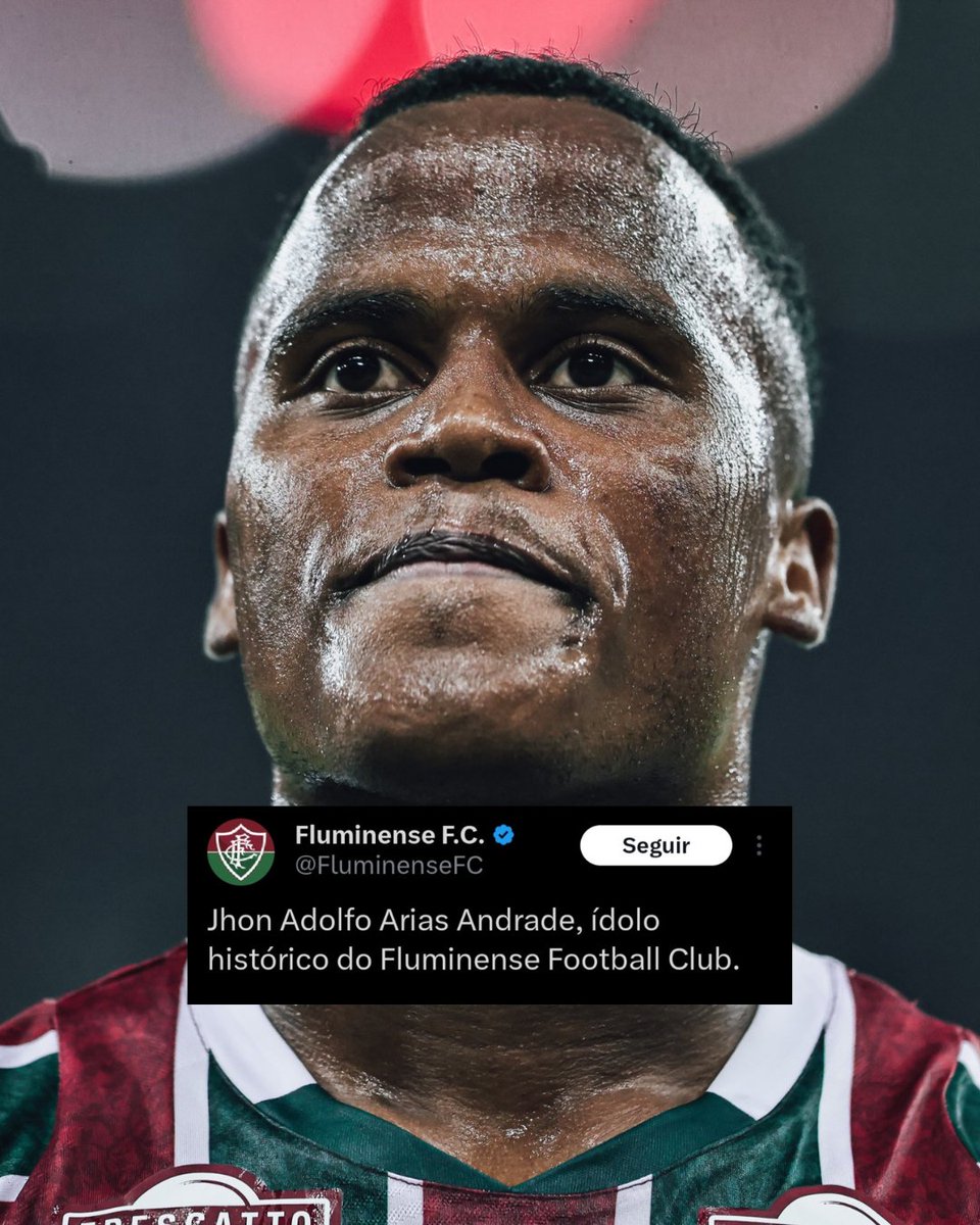 AUnToque_Co's tweet photo. Jhon Adolfo Arias Andrade, ídolo histórico do Fluminense Football Club.
