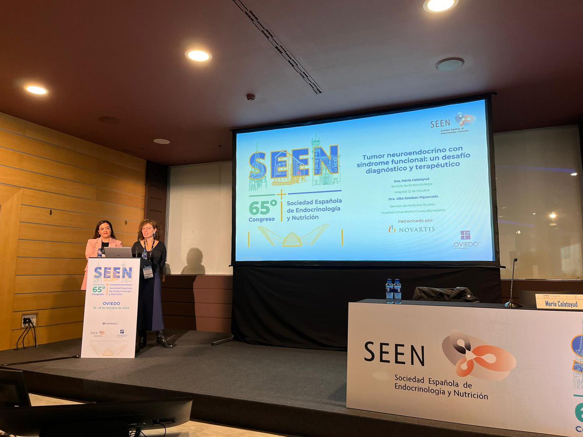 calatayudgm's tweet photo. Acaba #SEEN2024 excelente programa. Un lujo participar con @AlbaEFGS juntas hablando de #TNE. #MEDNUCLEAR y #ENDO juntas # multidisciplinar https://t.co/u9SreGzMLt