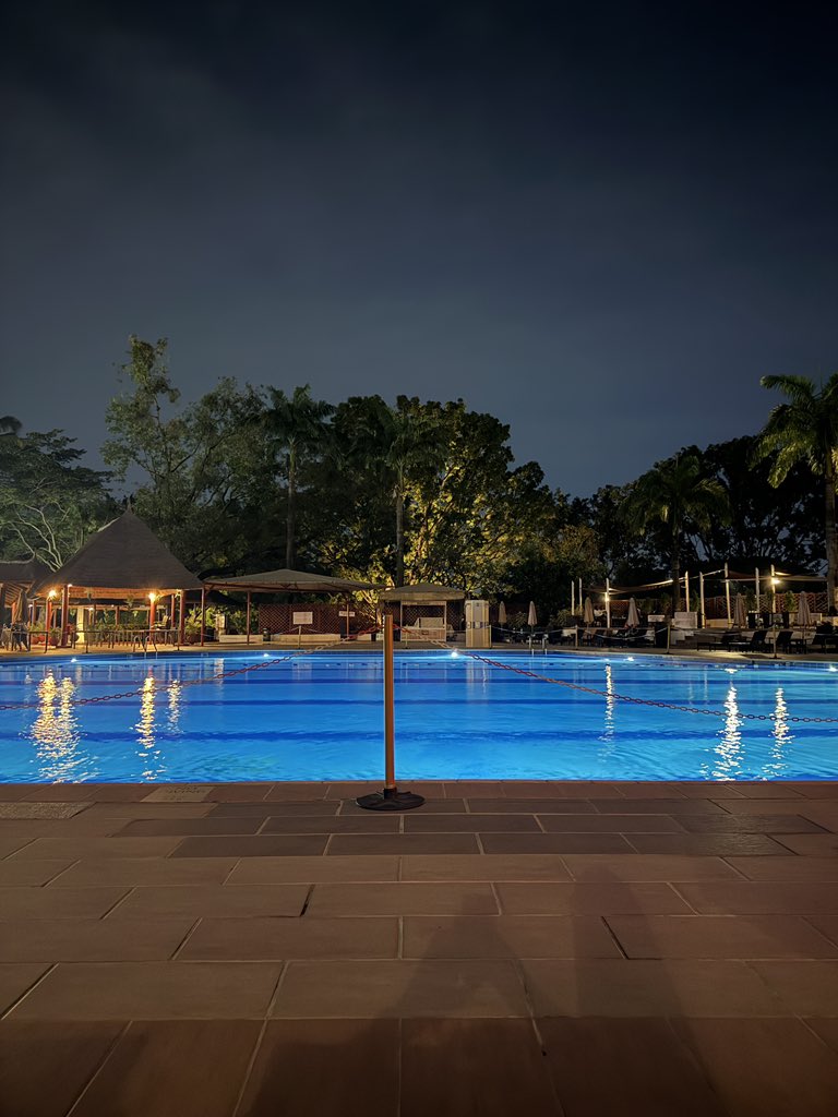 Tonight’s view. 
Pool side West Africa Nigeria