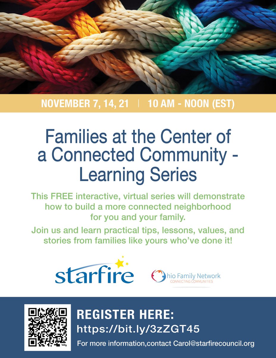 Join us for a FREE virtual learning series on building a more connected community! On Nov 7, 14, and 21, learn practical tips and gain insights from families like yours. Don’t miss this chance to strengthen your community! Register below!