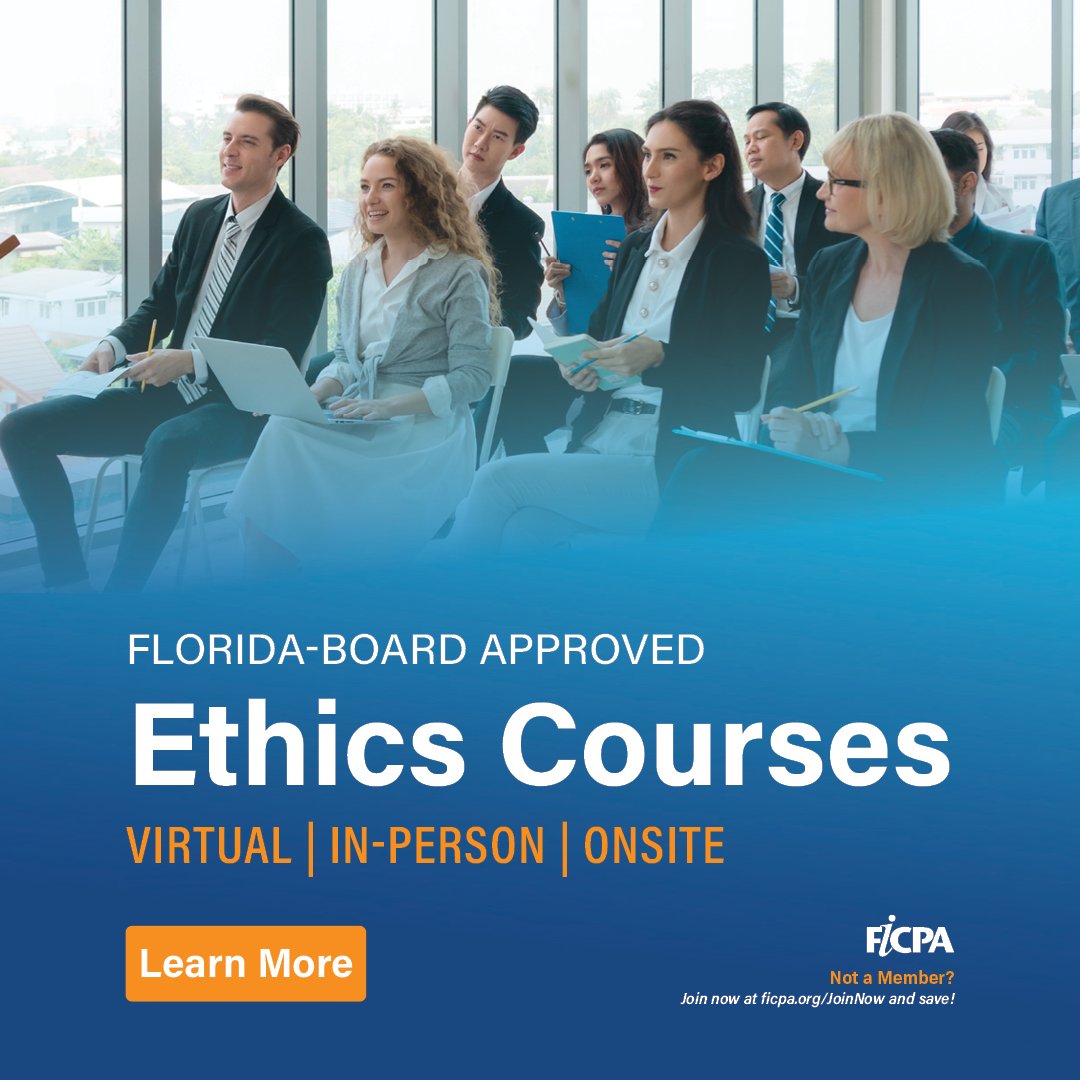 The #FICPA's hand-crafted “Ethics: Protecting the Integrity of Florida CPAs" courses really hit the spot. By spot, we mean online on lots of dates, in-person in Ft. Lauderdale on Nov. 4, and OnDemand and On-Site at your location and on your schedule. bit.ly/3BQWZh4