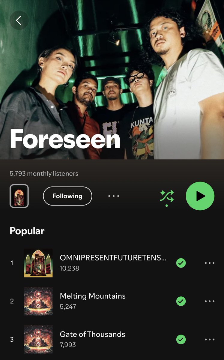 foreseenfuzz's tweet photo. OMNI passed 10k+ streams. Terima kasih 🫶 https://t.co/9dNZDqakM7