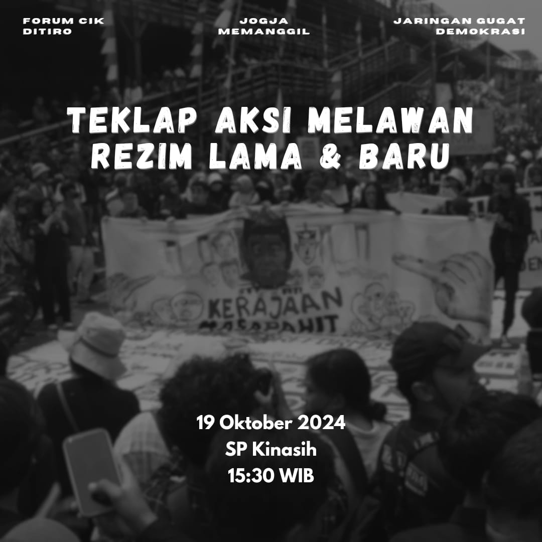 teklap lurrr teklappp
rapatkan barisan, tegakkan perlawanan.