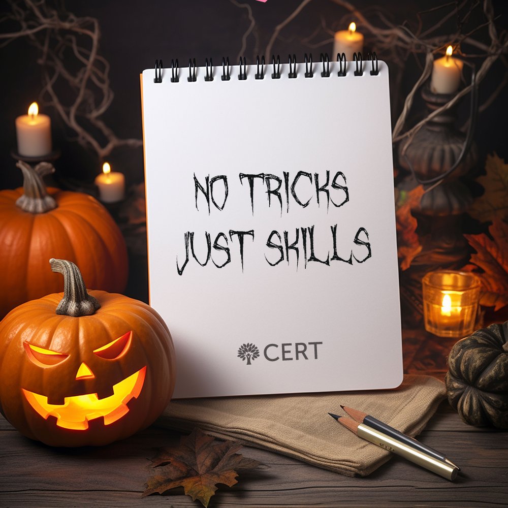 CERTClacks's tweet photo. ๐ No Tricks, Just Skills! ๐
๐ป Our courses will help you build confidence and skills to face your fears!
View all our upcoming courses here https://t.co/JFIgybxq23
#CERT #CareerGrowth #NoMoreFears #PositiveMoves https://t.co/ajViZj2QBx