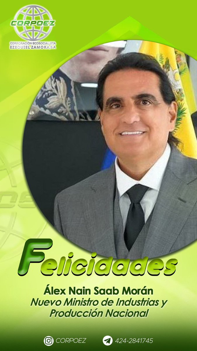 #Felicidades a nuestro nuevo Ministro Alex Saab 🇻🇪🇻🇪🇻🇪