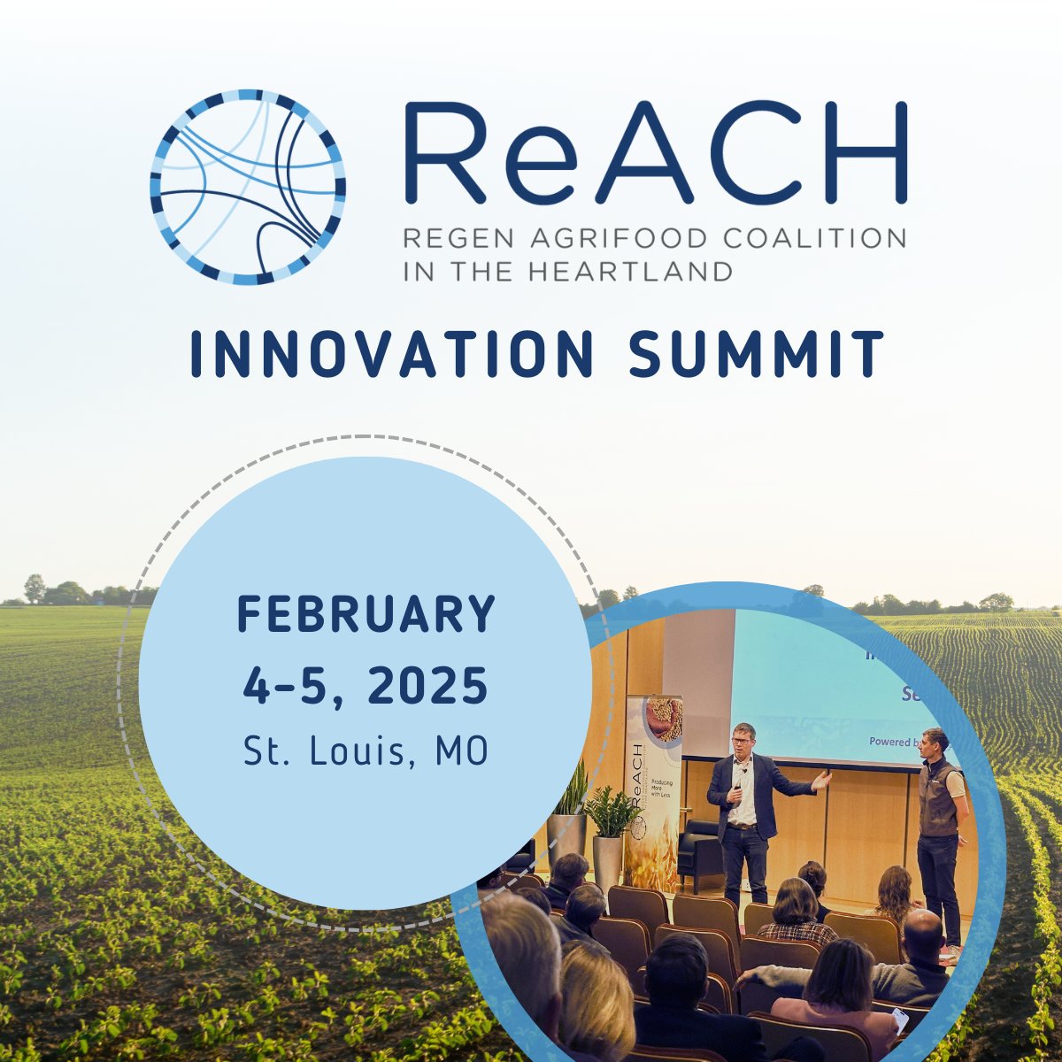 Calling all AGTECH INNOVATORS 🌱🌽
 
Applications are now open for the 2nd annual ReACH Innovation Summit happening Feb. 4-5, 2025!

ReACH connects innovators from around the globe to St. Louis’ $278B in agrifood purchasing power.

Learn more and apply: biostl.org/what-we-do/glo…