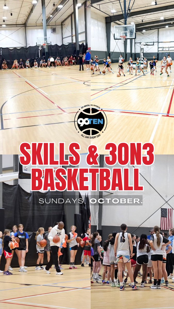 90TEN Training (@90tentraining) on Twitter photo ๐ Ready to take your game to the next level? Our skills clinic & 3v3 games are designed to develop skills & boost confidence. 
Sign up today for session 3 this Sunday 9-10:30am and join our community of champions!
 #YouthBasketball #EliteTraining #90tenbasketball ๐ Ready to take your game to the next level? Our skills clinic & 3v3 games are designed to develop skills & boost confidence. 
Sign up today for session 3 this Sunday 9-10:30am and join our community of champions!
 #YouthBasketball #EliteTraining #90tenbasketball