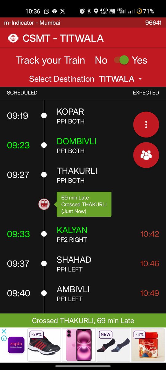 heyguptaji's tweet photo. Ab to timing bhi naughty ho rha hai🌚 good service @Central_Railway @drmmumbaicr @AshwiniVaishnaw @RailwaySeva 
@mumbairailusers @rajtoday 🥹 https://t.co/LfLcck9LhK