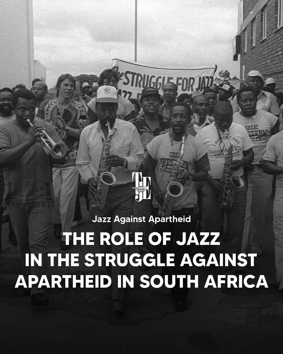 South Africa's jazz musicians were at the center of the struggle against the Apartheid regime.

A thread 🧵