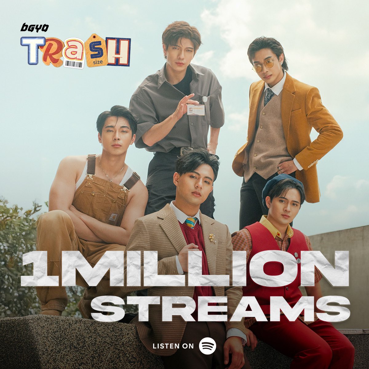bgyo_ph's tweet photo. Throwing it all away for ‘Trash’ by #BGYO! We just reached 1 MILLION Streams on Spotify ✨🚮

Make sure to keep streaming #BGYO_Trash here:
🎧 https://t.co/uI8q4hVvml https://t.co/Zv6bmlm6Iw