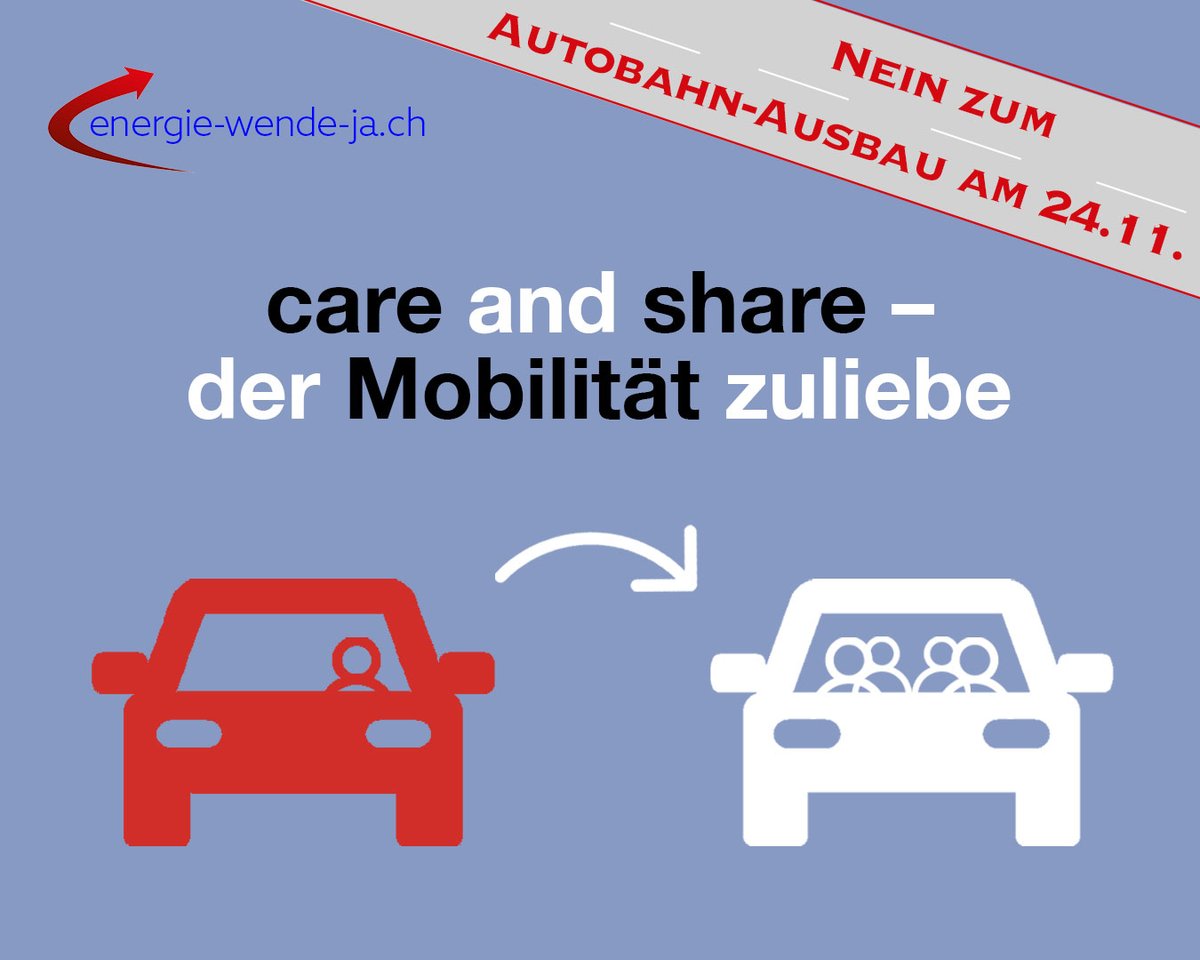 RaphiZimmerli's tweet photo. NEIN zum Autobahn-Ausbau! https://t.co/0fgZh9aPE5