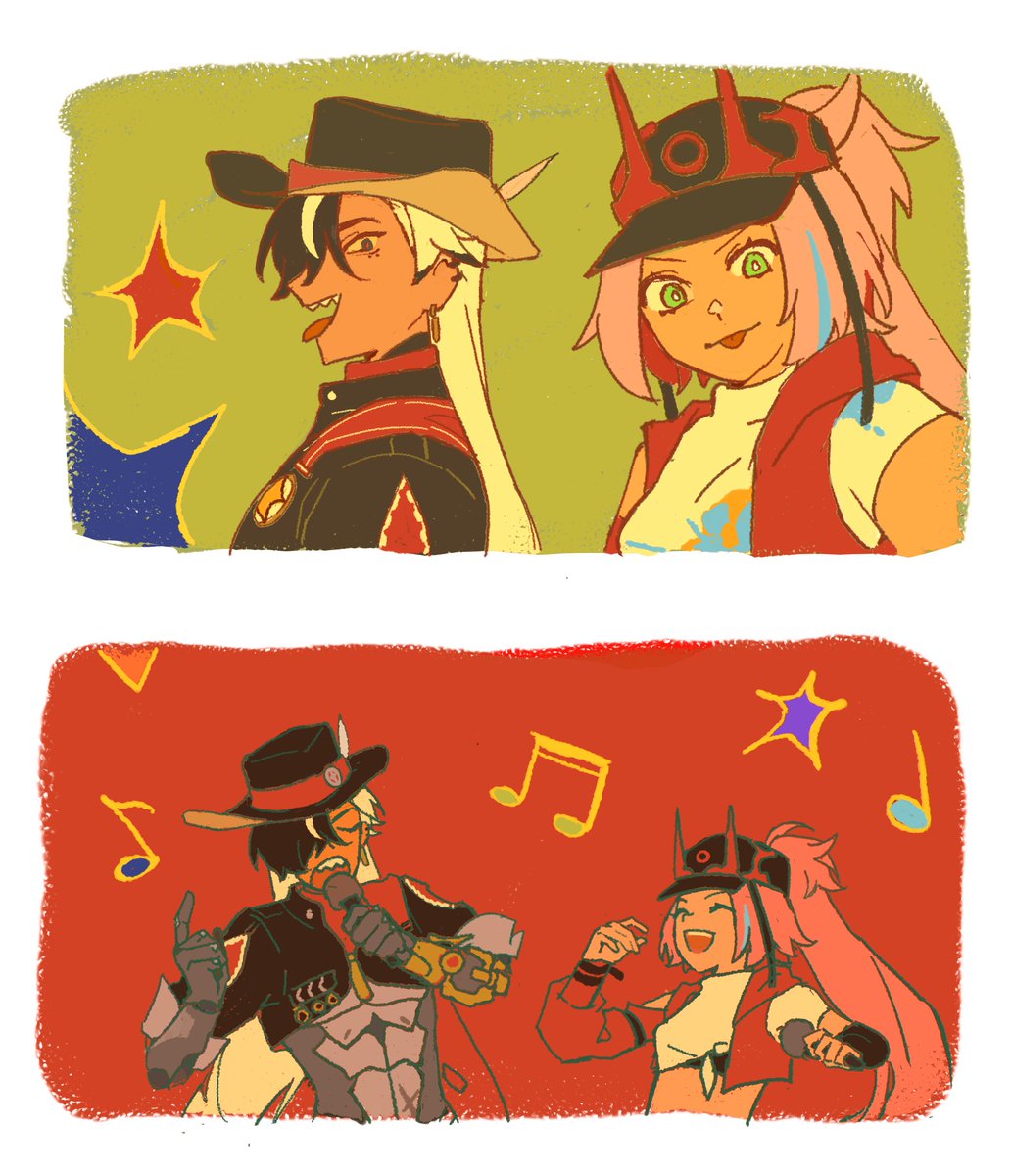 luberryart's tweet photo. They're like siblings to me 🥺 #boothill #rappa https://t.co/I1bNe9zduv