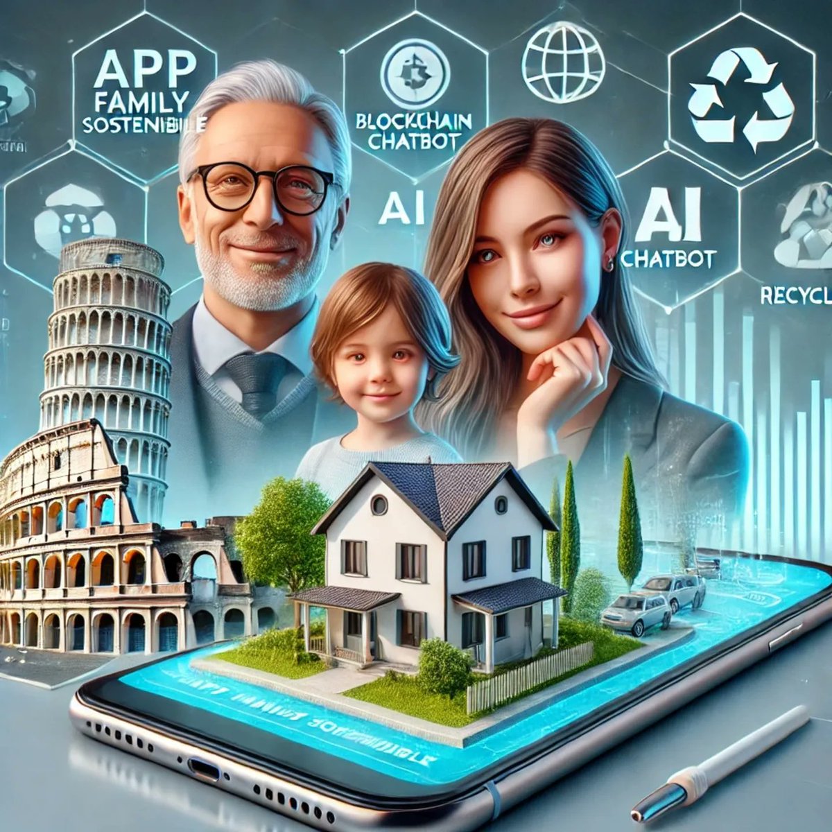 🌍 İNTELLIGENZA ARTlFlClALE"🌱
"Non è una badante, ma fa parte della famiglia! Utilizzabile da tutti, anche con comandi vocali! "
L'App Family Sostenibile rappresenta un alleato fondamentale nella nostra quotidianità, un assistente virtuale progettato per la transizione ecologica