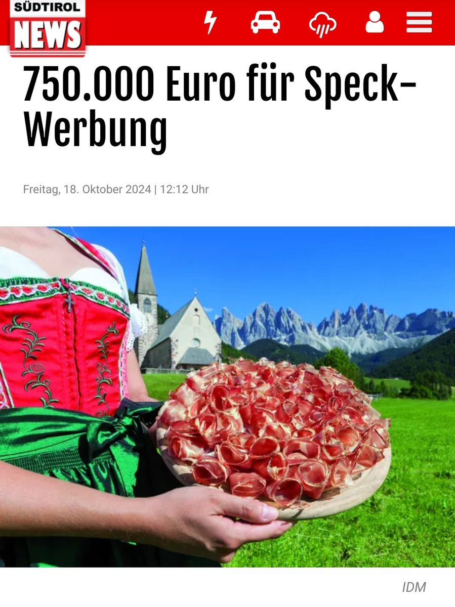 Halb Europa diskutiert ein Werbeverbot für Billigfleisch. Klimaland Südtirol: Hold my Homm.