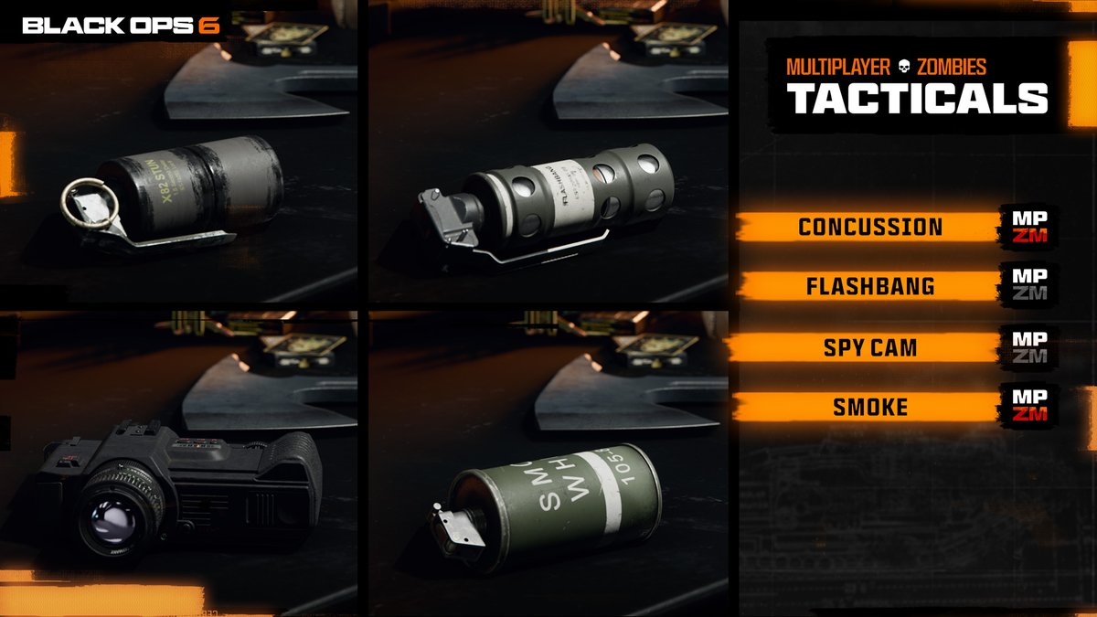 CoDQG_'s tweet photo. Voici les équipements tactiques de Black Ops 6 https://t.co/vTxpZwD8Br